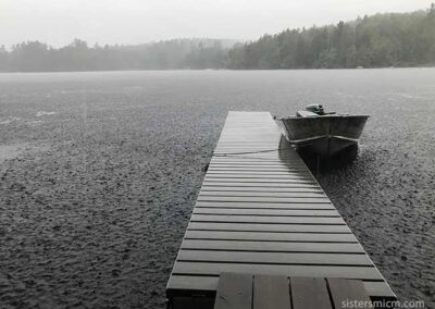 Rainy day at the lake
