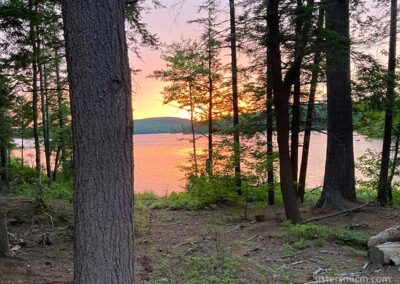Beautiful lake sunset