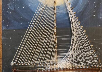 String art sail boat