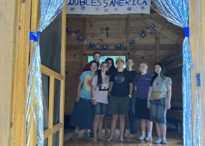 Happy Campers in their USA cabin