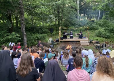 Morning Star Camp 2026 - campfire from above