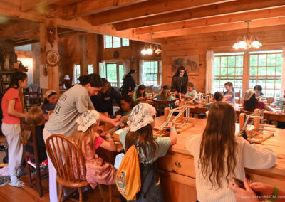 Morning Star Camp 2026 - weaving in the lodge