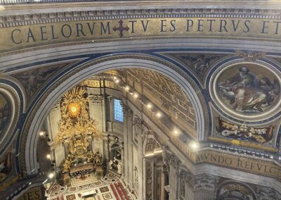 Inside the Dome of Saint Peter's Basilica, Rome.